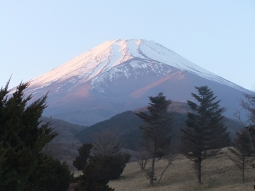 ぐりんぱからの夕暮れの富士山.jpg
