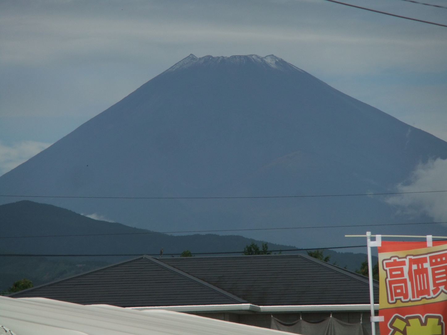 富士山2023年初冠雪